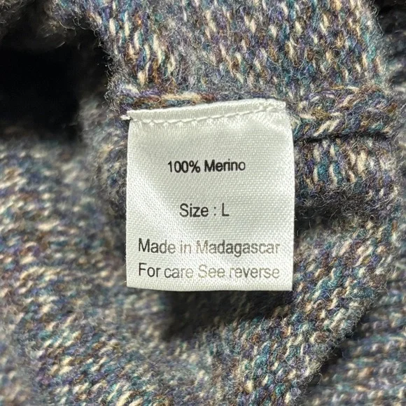 ELK HEAD Men’s 100% Merino Wool Sweater Size L, Premium Knitwear - Picture 5 of 7